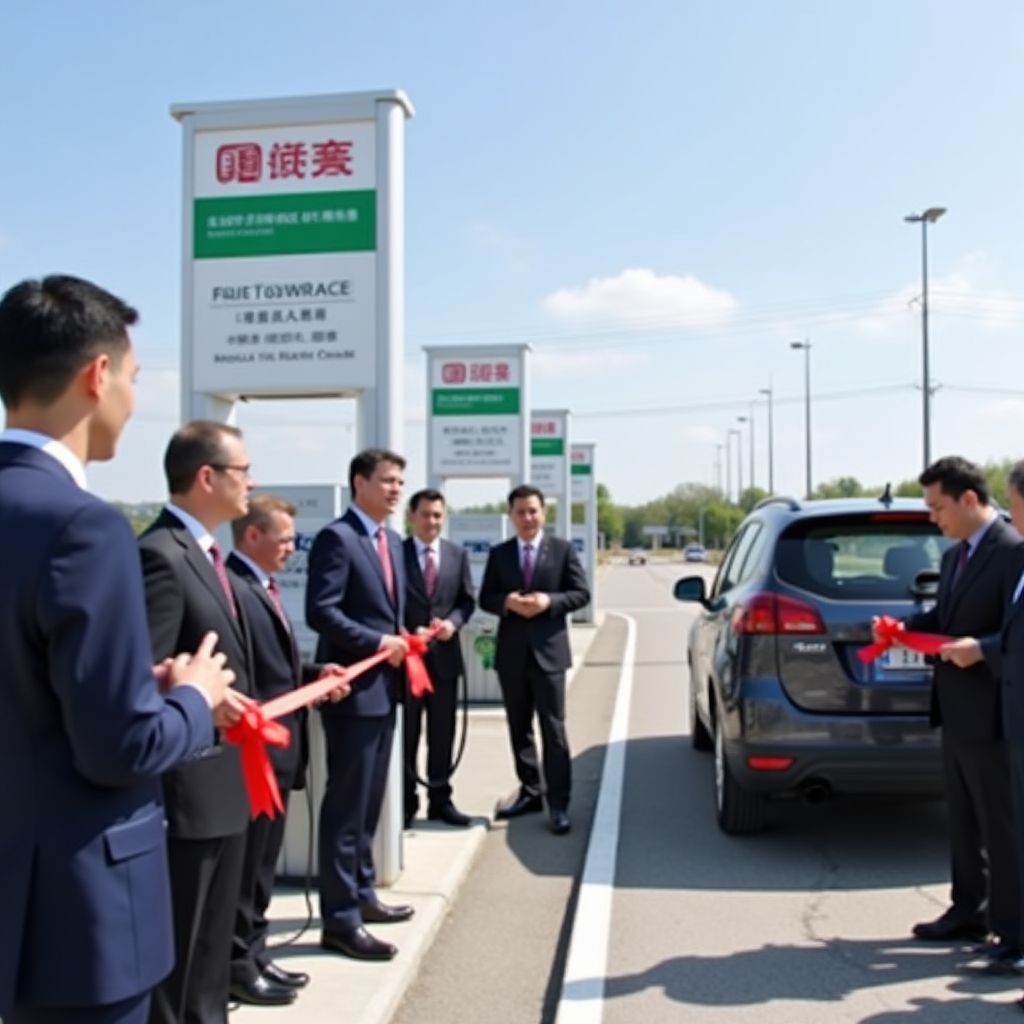 Inauguración de estación en autopista